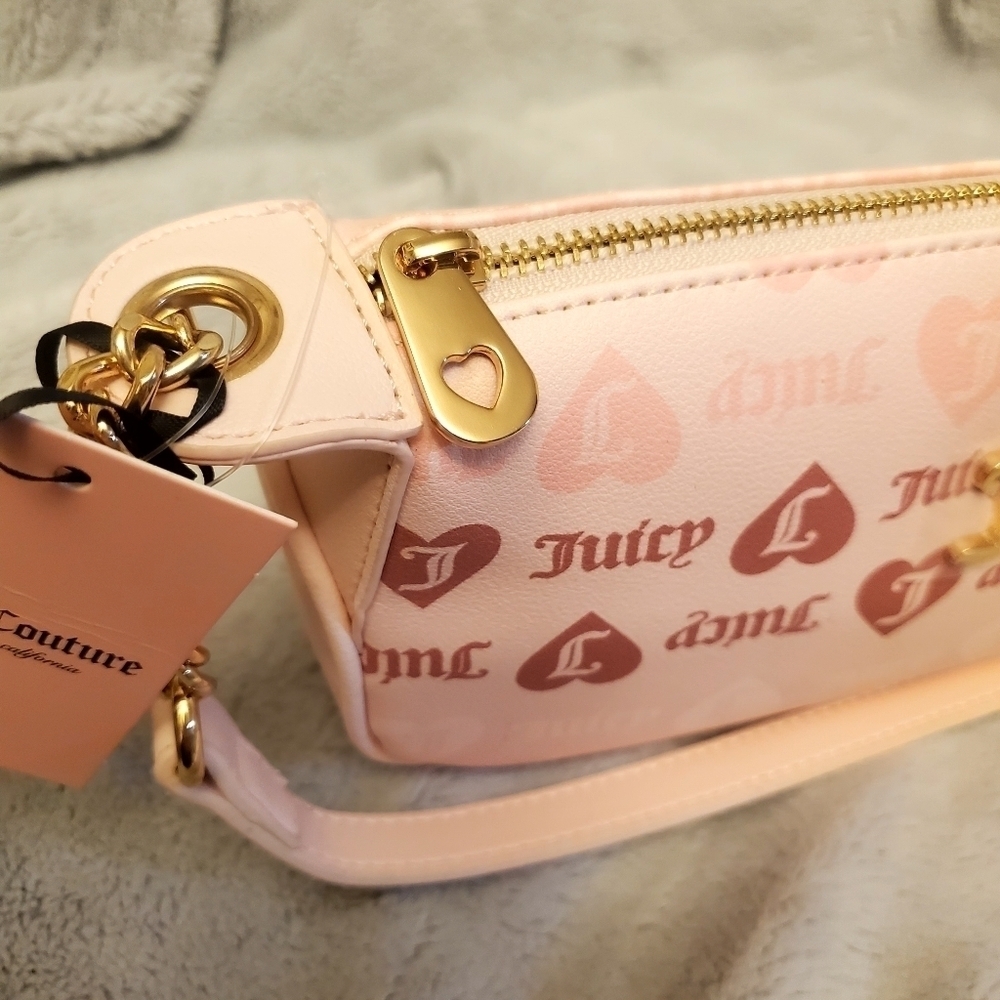 Juicy Couture Small Pink Heart Valentines Day Y2K Style Shoulder Bag NWT - Picture 7 of 10